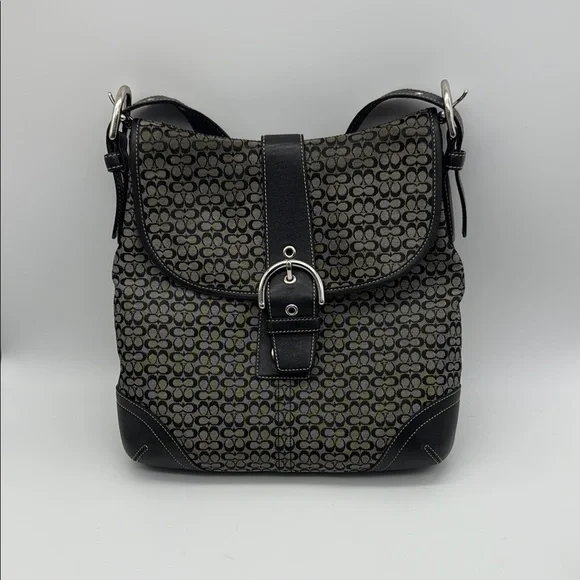COACH VINTAGE SOHO JACQUARD Black and Gray Patterned Women's Bag. - Picture 1 of 10